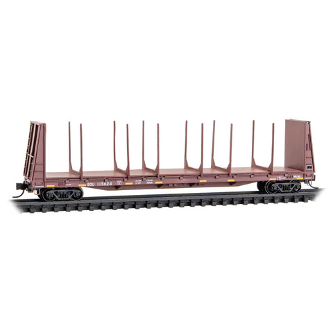 MICRO TRAINS N  61' Bulkhead Flatcar Rd# 115624