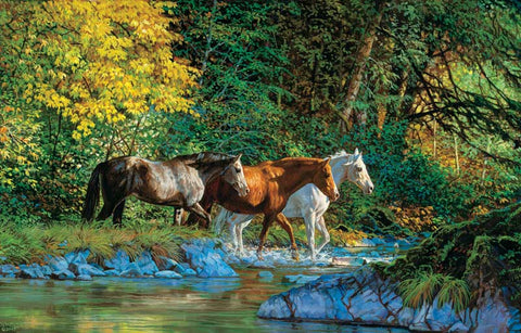 SUNSOUT 1000-PIECE  PUZZLE Bear Creek Crossing