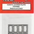 GOFER 1/24-1/25 Photo-Etch License Plate Frames (4 different)