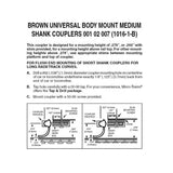 N COUPLER BROWN BODY MOUNT