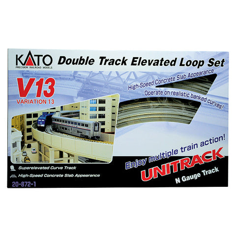 KATO N  V13 Double Track Elevated Loop Set Unitrack