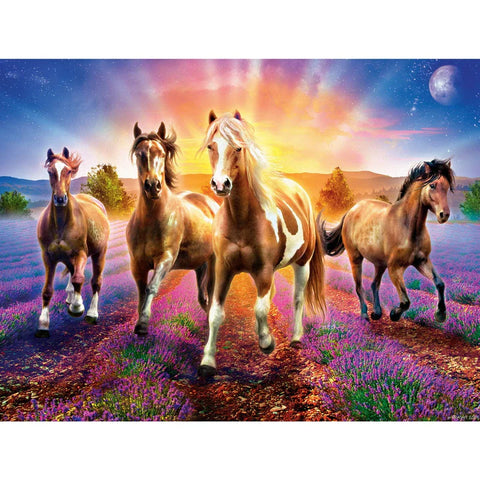 MASTER PIECES 300-PIECE PUZZLE Wild Stallions Glow