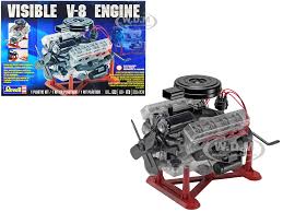 REVELL 1/4 Visible V8 Engine w/Working Hand Crank