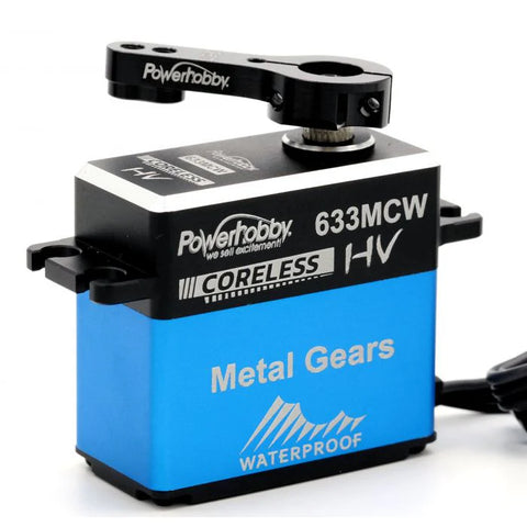 POWERHOBBY Powerhobby 633MCW High Voltage Waterproof Coreless Steel Gear Servo, w/ Aluminum Case Servo, 1/10