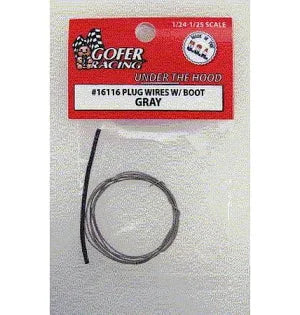 GOFER 1/24-1/25 Gray Plug Wire 2ft. w/Boot