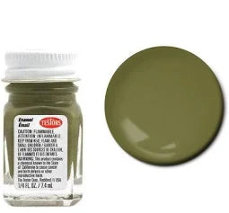 TESTORS 1/4oz. Bottle Finishing Enamel Flat Olive