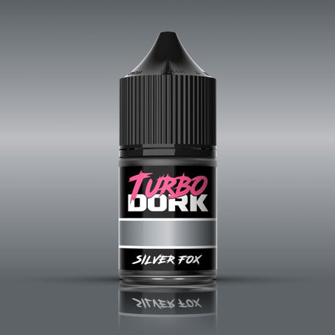 TURBO DORK Silver Fox Metallic Acrylic Paint 22ml Bottle