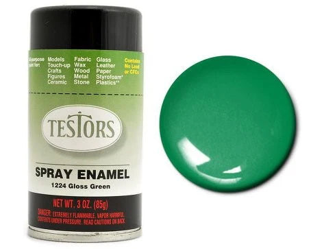 TESTORS 3oz. Spray Finishing Enamel Gloss Green