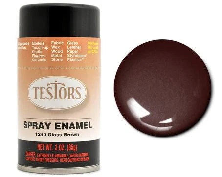 TESTORS 3oz. Spray Finishing Enamel Gloss Brown