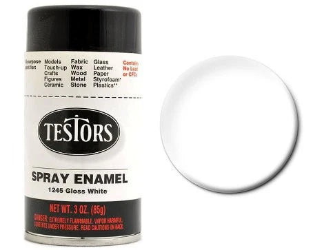 TESTORS 3oz. Spray Finishing Enamel Gloss White