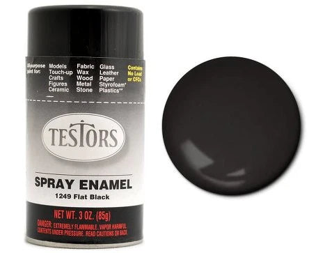 TESTORS 3oz. Spray Finishing Enamel Flat Black