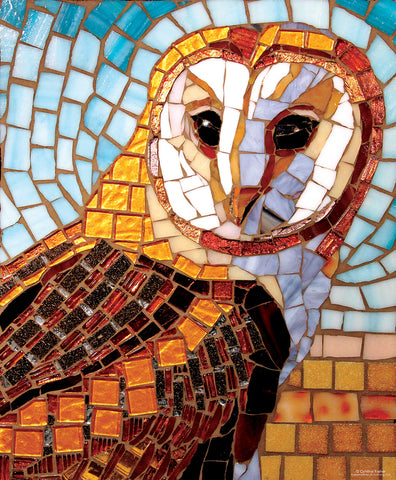 SUNSOUT 1000-PIECE  PUZZLE Stained Glass Owl