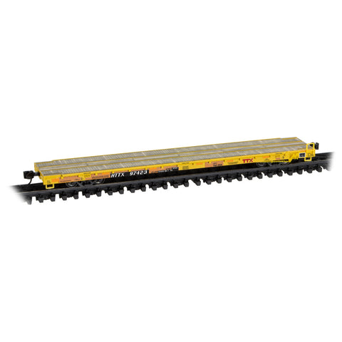 MICRO TRAINS HTTX - Rd# 97423  60' Wood Deck Modern Flatcar