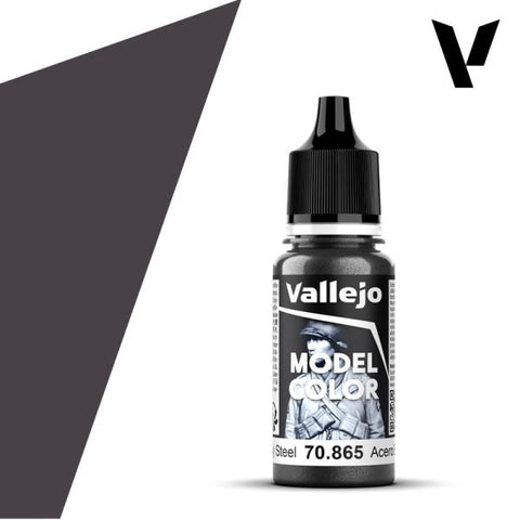 VALLEJO 17ml Bottle Oily Steel Model Color