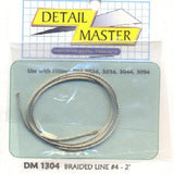 DETAIL MASTER 1/24-1/25 2ft. Braided Line #4 (.045")