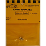 PARTS BY PARK 1/24-1/25 Velocity Stacks 5/16 x 7/32 x 3/16 (Spun Aluminum) (2)