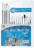 SE Artist Brush Set with Natural Hair Bristles (15 PC.)