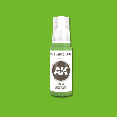 AKI Luminous Green Ink 3G Acrylic Paint 17ml Bottle