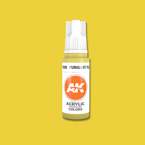 AKI Purulent Yellow 3G Acrylic Paint 17ml Bottle