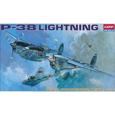 ACADEMY 1/48 P38E/J/L Lightning Aircraft