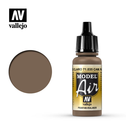 VALLEJO 17ml Bottle Camouflage Light Brown Model Air