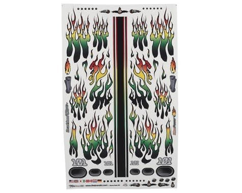 Firebrand RC Flames Rasta Decal Sheet (8.5x14")