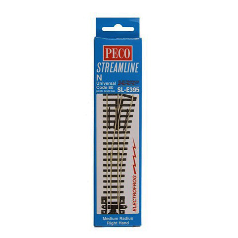 PECO SL-E395 Turnout, Medium Radius, Right Hand