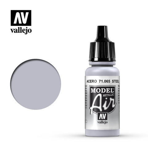 VALLEJO 17ML Metallic Steel Model Air