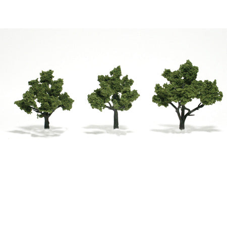 WOODLAND SCENICS Ready-Made Tree  Light Green 3"-4" (3)