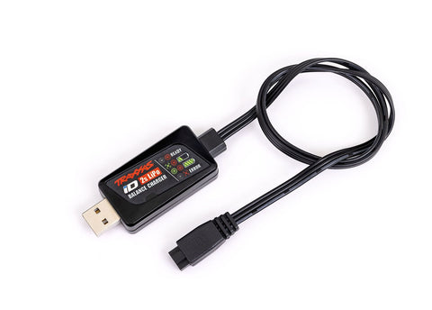 TRAXXAS TRX-4M Charger, iD® Balance, USB (2-cell 7.4 volt LiPo with iD® connector only)