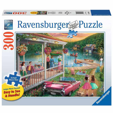 300-LARGE-PIECE Summer at the Lake PUZZLE