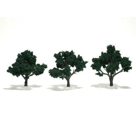 WOODLAND SCENICS  Ready-Made Tree Deciduous Trees (Medium Green) (3)