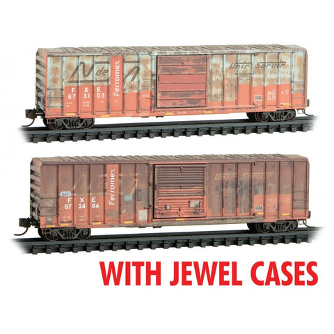 N 50' WEATHERED BOX CARS FERROMEX 2-PACK