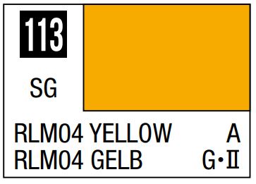 MR HOBBY  10ml Lacquer Based Semi-Gloss Yellow RLM04