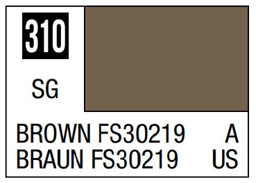 MR HOBBY 10ml Lacquer Based Semi-Gloss Brown FS30219