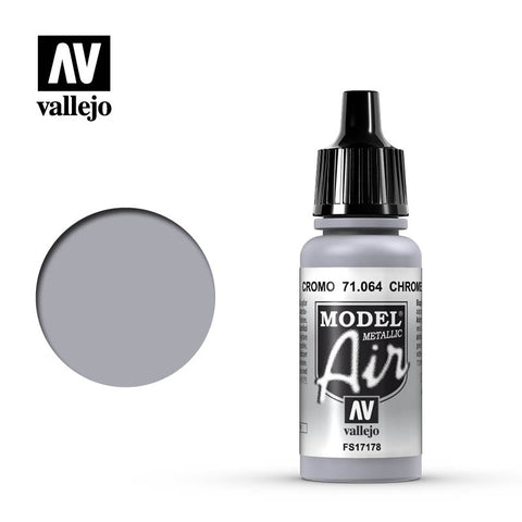 VALLEJO 17ml Bottle Metallic Chrome Model Air