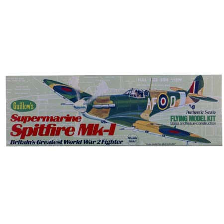 GUILLOWS 16-1/2" Wingspan Supermarine Spitfire Kit