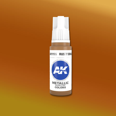 AKI Rusty Brass Metallic 3G Acrylic Paint 17ml Bottle