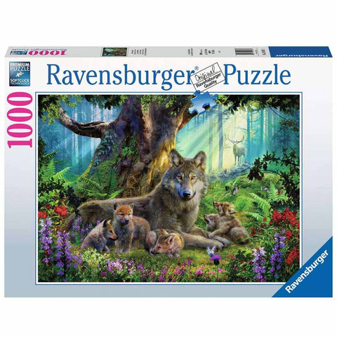 1000-PIECE Wolves in the Forest PUZZLE