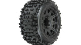 PROLINE Badlands F/R 3.8" MT Tires Mounted 17mm Blk Raid (2)