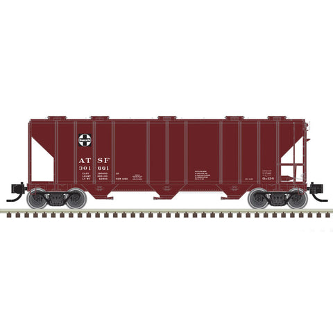 N PS-4000 3-BAY COVERED HOPPER ATSF #301727