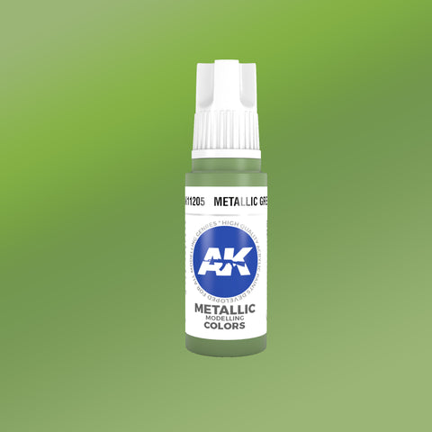 AKI Metallic Green 3G Acrylic Paint 17ml Bottle