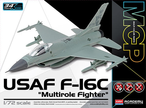 ACADEMY 1/72 F16C Multi-Role USAF Fighter (Snap