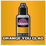 TURBO DORK Orange You Glad Metallic Acrylic Paint 22ml Bottle