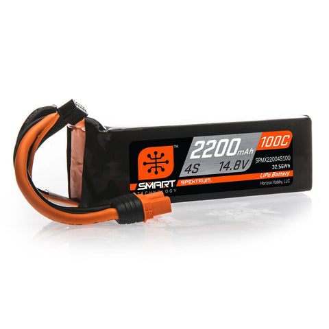 SPEKTRUM SMART LIPO 14.8V 4S 2200mah 100C W/ IC3