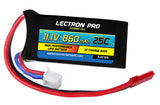 LECTRONPRO LIPO 11.1V 3S 860mah 25C W/ JST