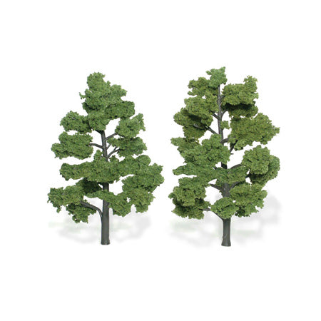 WOODLAND SCENICS Ready-Made Tree Light Green 6" to 7" (2)