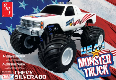 AMT 1/32 USA1 Chevy Silverado Monster Truck (Snap)