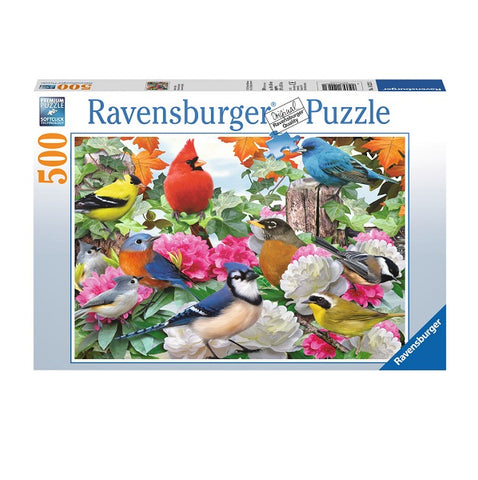 500-PIECE Garden Birds PUZZLE