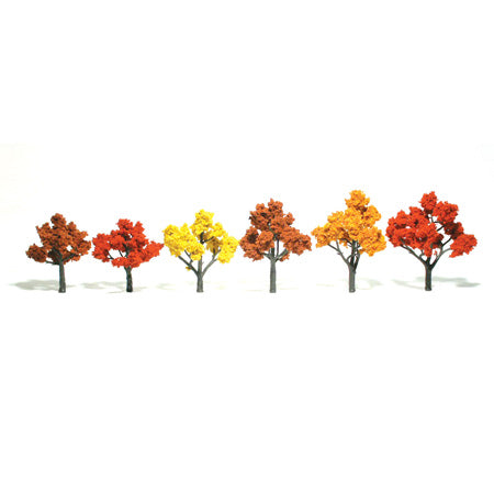 WOODLAND SCENICS Ready-Made Tree  Fall 3"-5" (6)